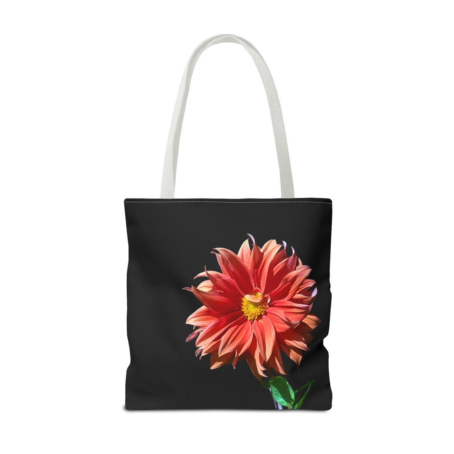 Unisex Dahlia Flower Tote Bag Nature Inspired Tote Floral Print Bag Garden Themed Tote Bag Dahlia Printed Gift Idea For Florists Plant Lover