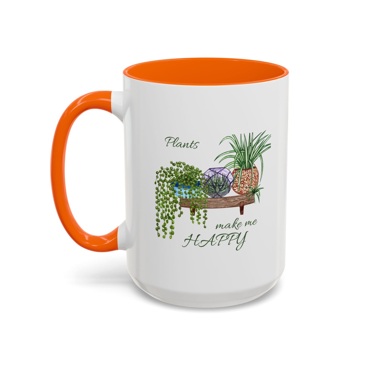 11oz/15oz Garden Themed Plants Make Me Happy Coffee Mug