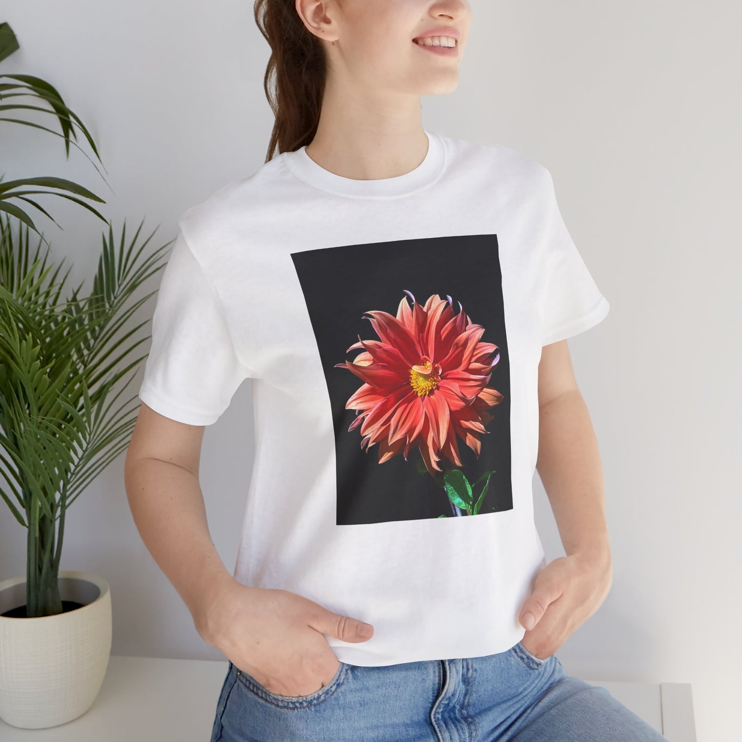 Unisex Jersey Short Sleeve Dahlia Flower T-Shirt