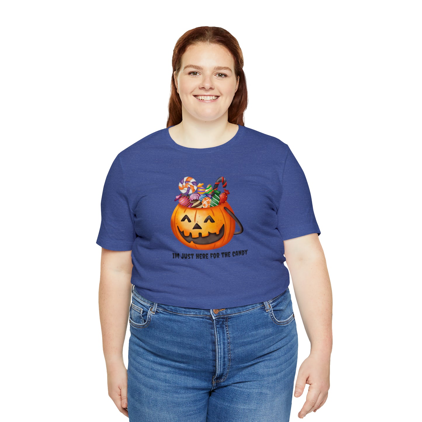 Unisex Im Just Here For The Candy Pumpkin T-Shirt