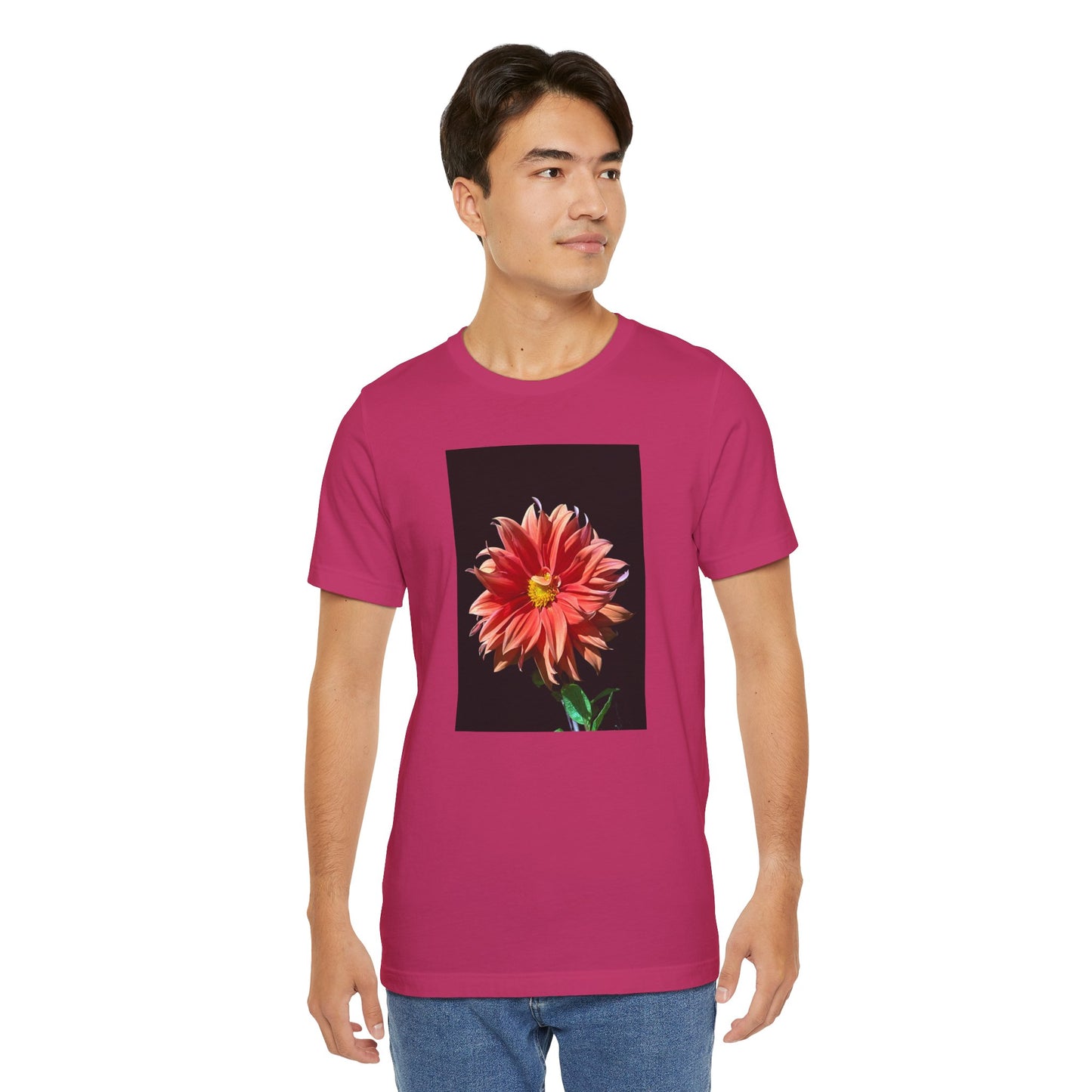 Unisex Jersey Short Sleeve Dahlia Flower T-Shirt