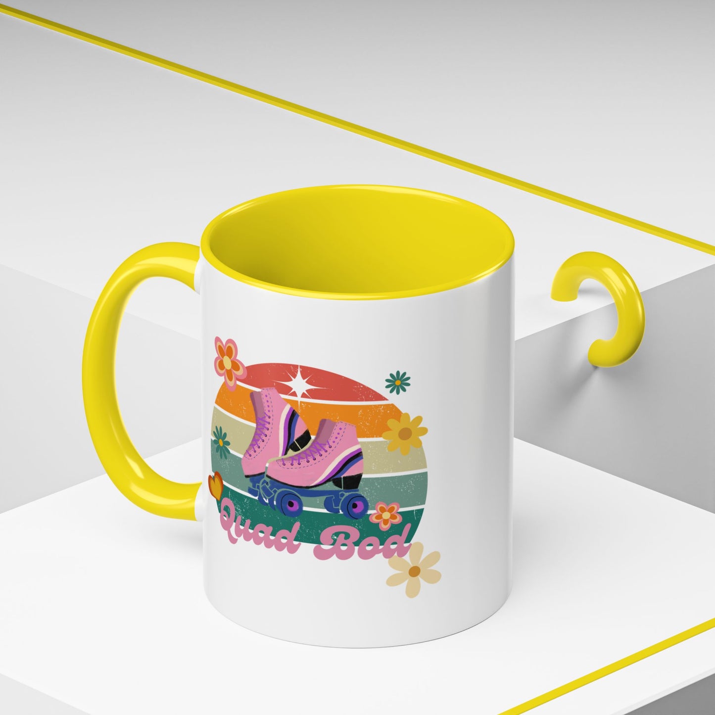 11oz/15oz Retro Vibes Roller Skate Quad Bod Coffee Mug