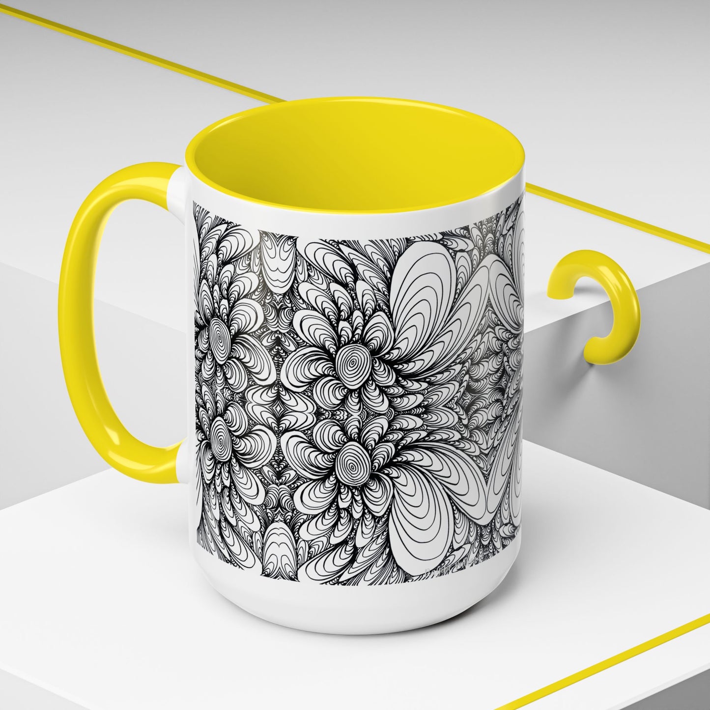 11oz/15oz Original Line Art Mug - Blooms