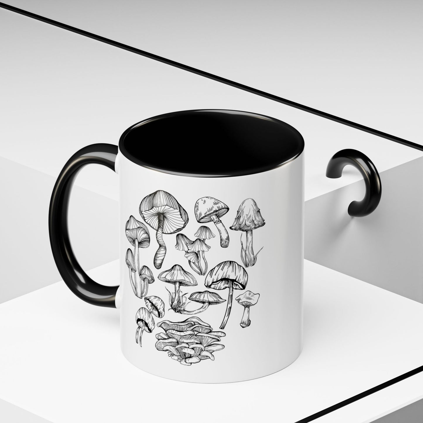 11oz/15oz Mushroom Lover Fungi Print Toadstool Coffee Mug