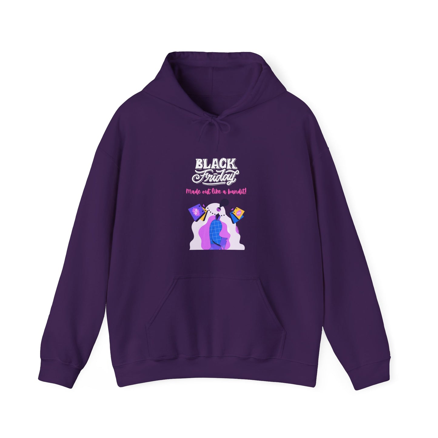 Unisex Black Friday Christmas Shopping Hooded Sweatshirt