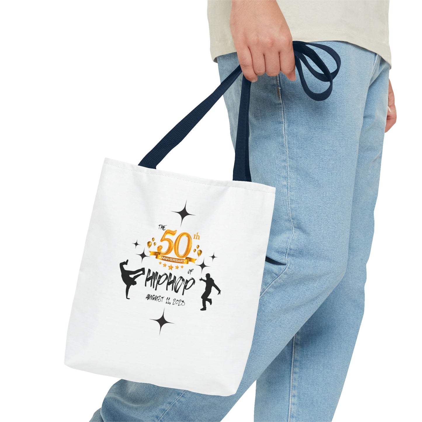 Unisex 50th Anniversary of HipHop August 11, 2023 Commemorative Tote Bag HipHop Anniversary Tote Music Fan Tote Bag Gift For DJ Music Lover