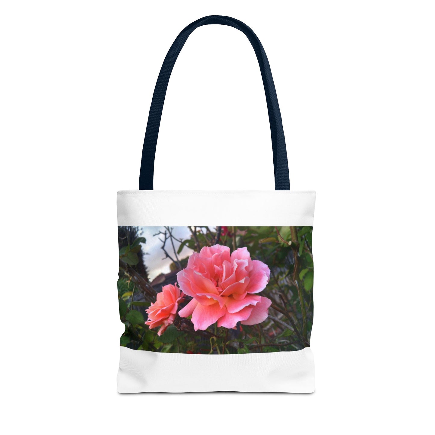 Unisex Garden Themed Double Delight Roses Reusable Tote Bag