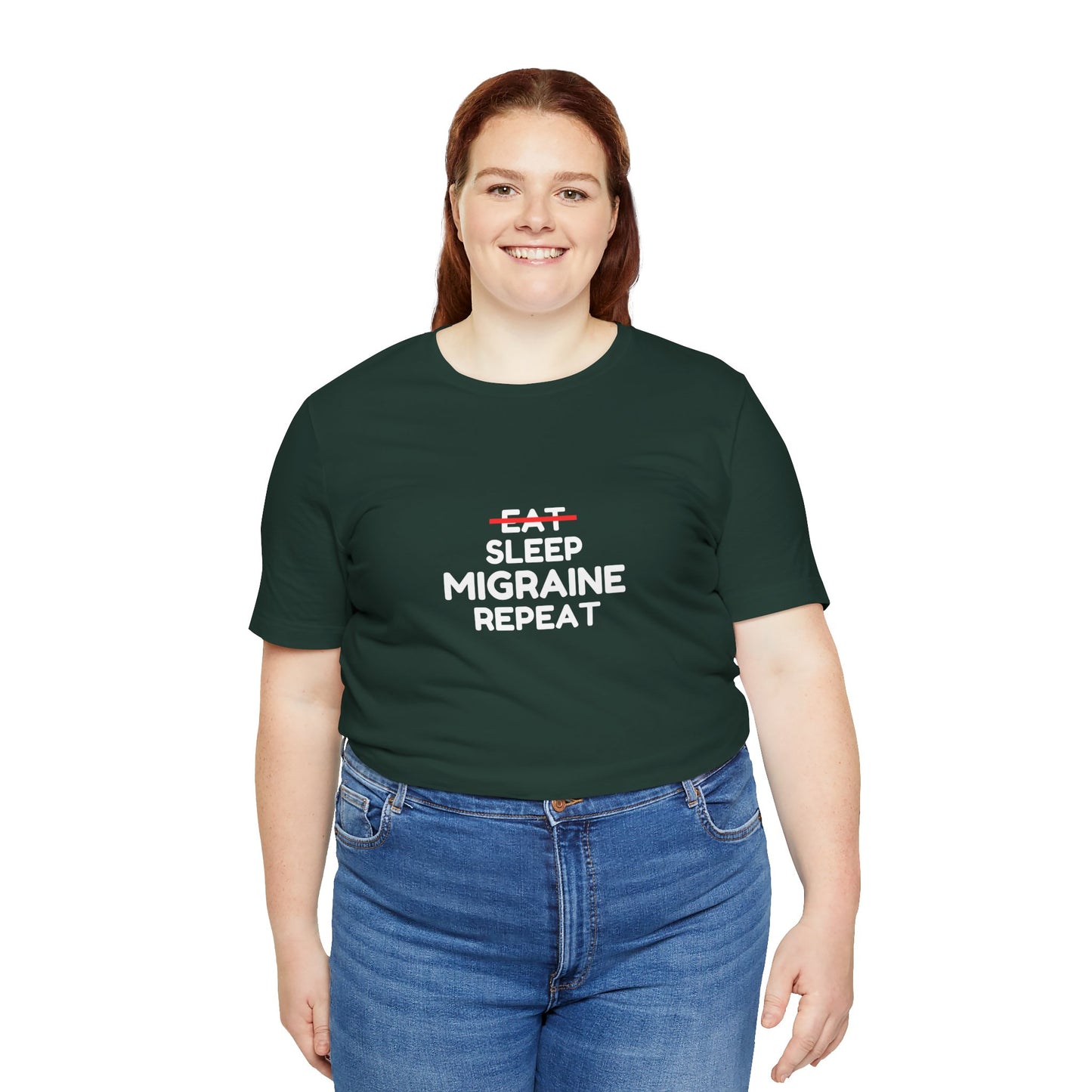 Unisex Migraine Day Invisible Illness Warrior Eat Sleep Migraine Repeat Tshirt
