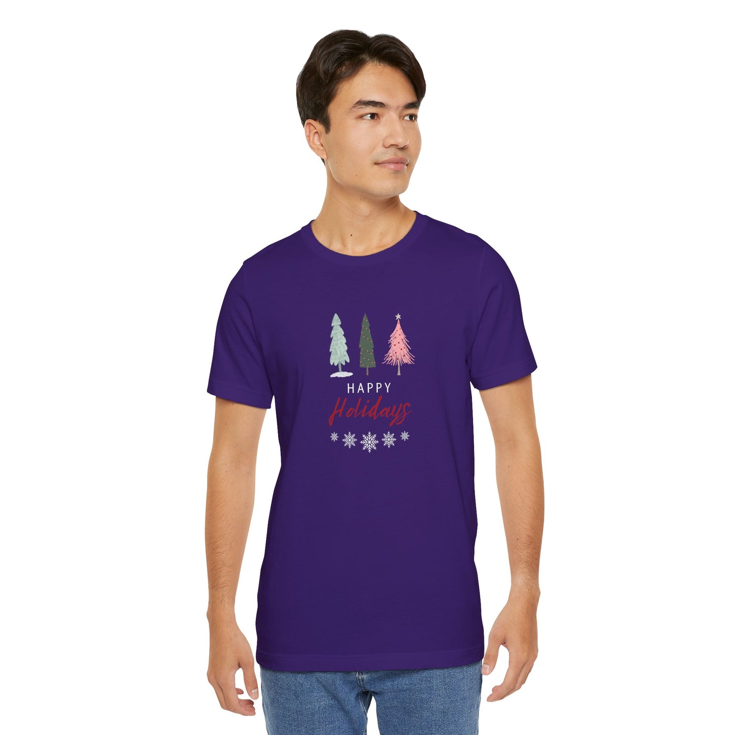 Unisex Jersey Short Sleeve Happy Holidays Seasons Greetings Fall T-Shirt