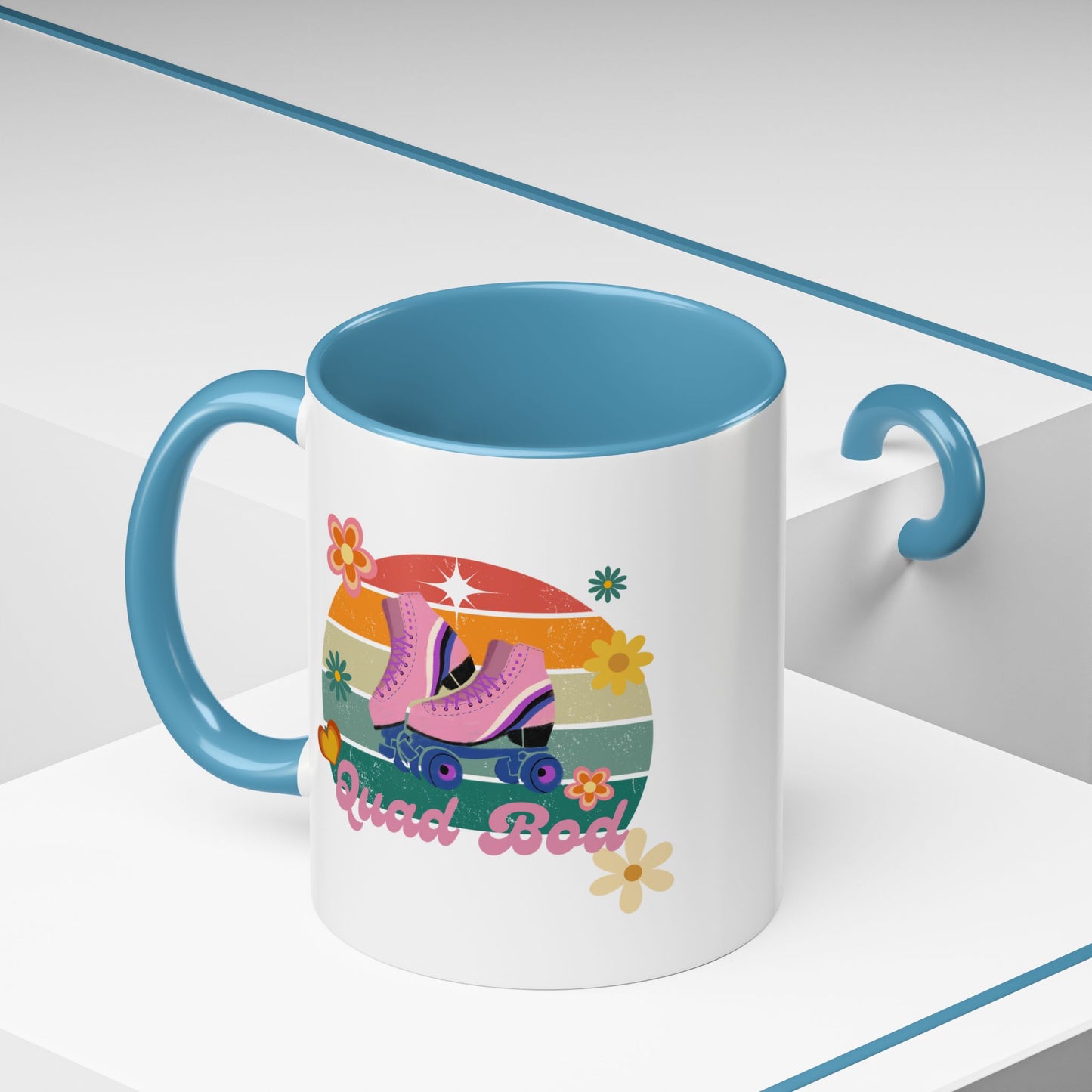 11oz/15oz Retro Vibes Roller Skate Quad Bod Coffee Mug