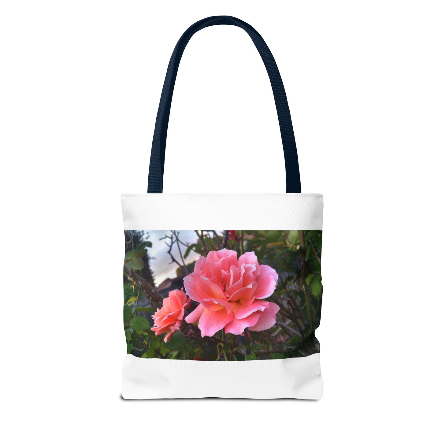 Unisex Garden Themed Double Delight Roses Reusable Tote Bag