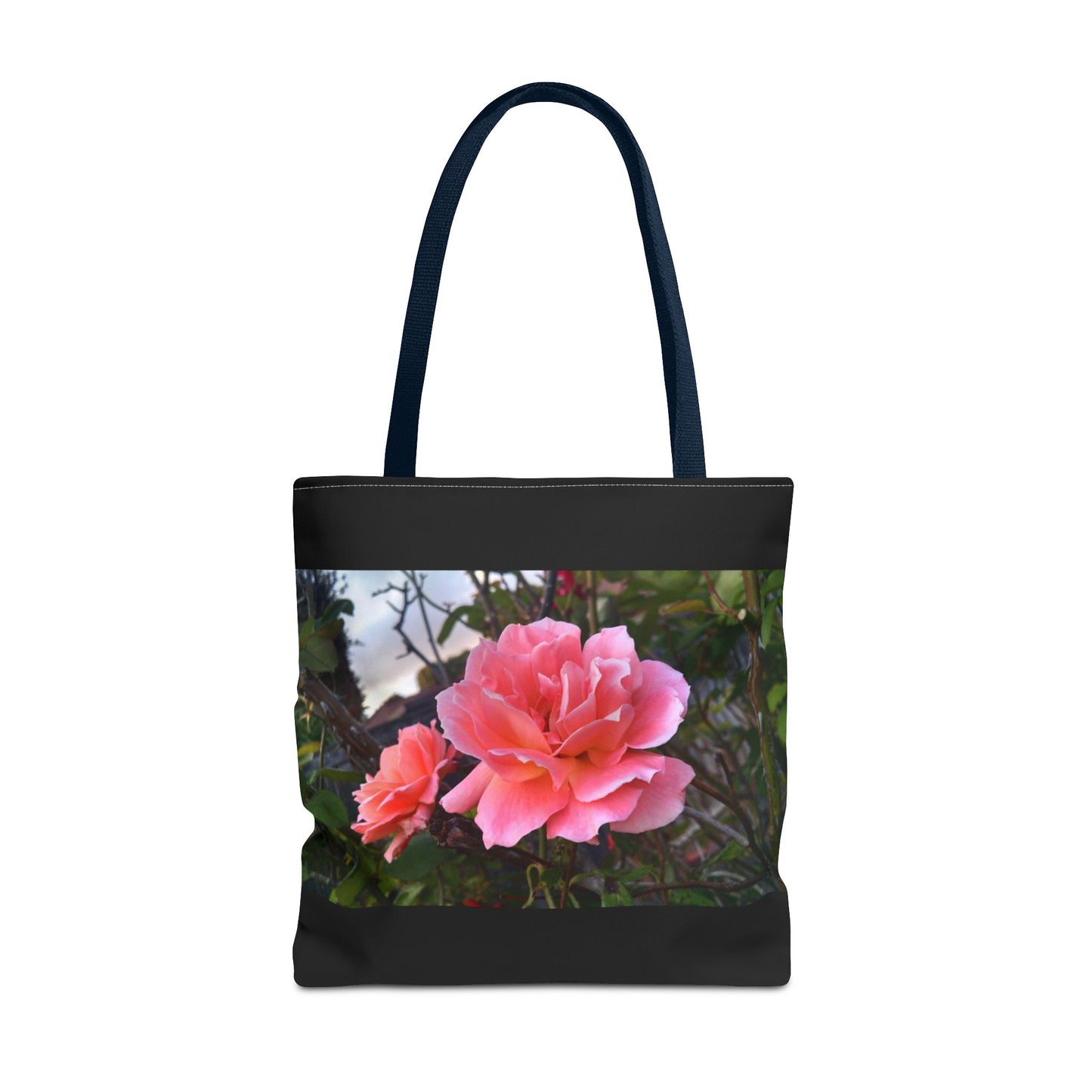 Unisex Garden Themed Double Delight Roses Reusable Tote Bag