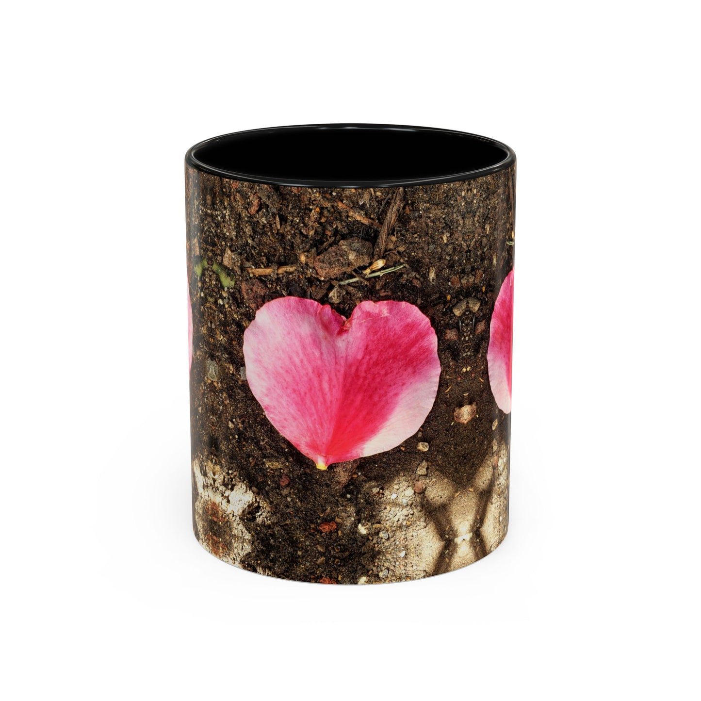 11oz/15oz Garden Themed Double Delight Heart Shaped Rose Petal Coffee Mug