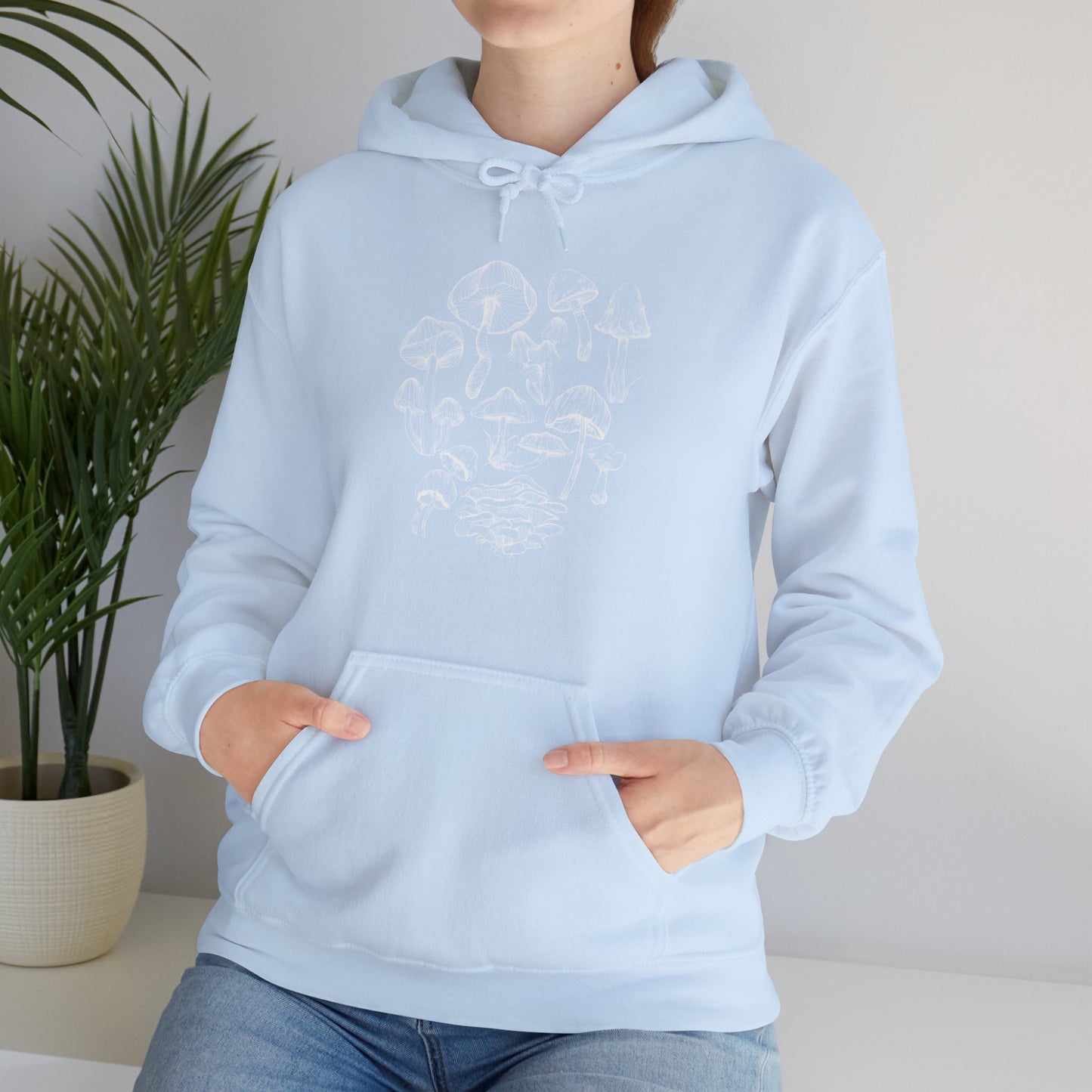 Unisex Mushroom Lover Fungi Print Toadstool Hooded Sweatshirt