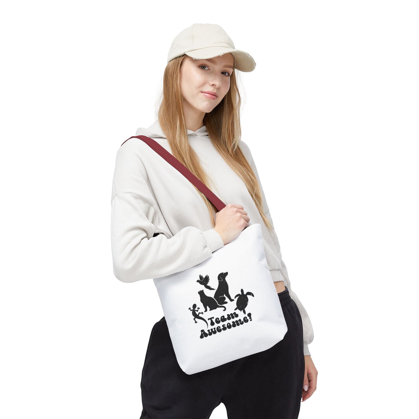 Unisex Animal Lover Lizard Cat Bird Dog Turtle Team Awesome Tote Bag