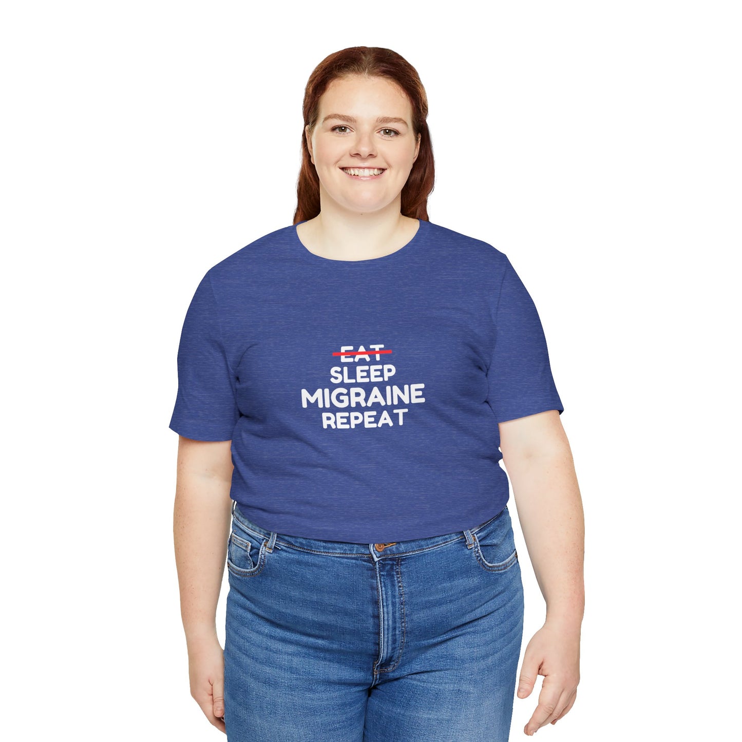 Unisex Migraine Day Invisible Illness Warrior Eat Sleep Migraine Repeat Tshirt