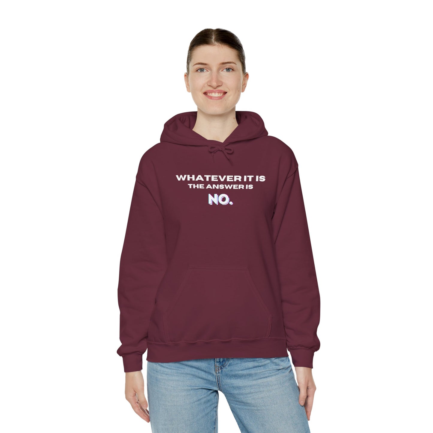 Self Love Motivational Mental Heath Awareness SAY NO Hooded Sweatshirt