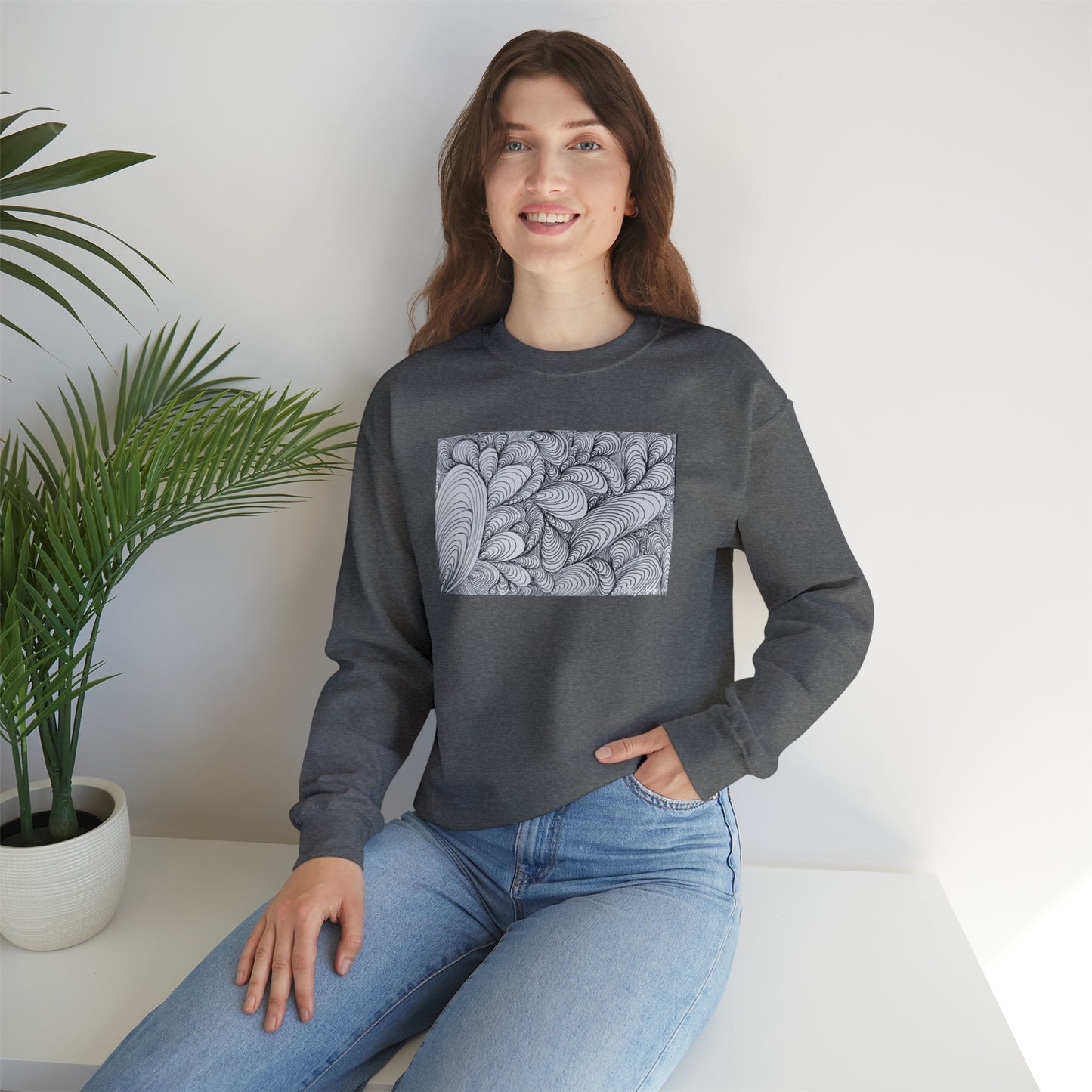 Unisex Original Rough Art Midsize Print Sweatshirt - Vapors