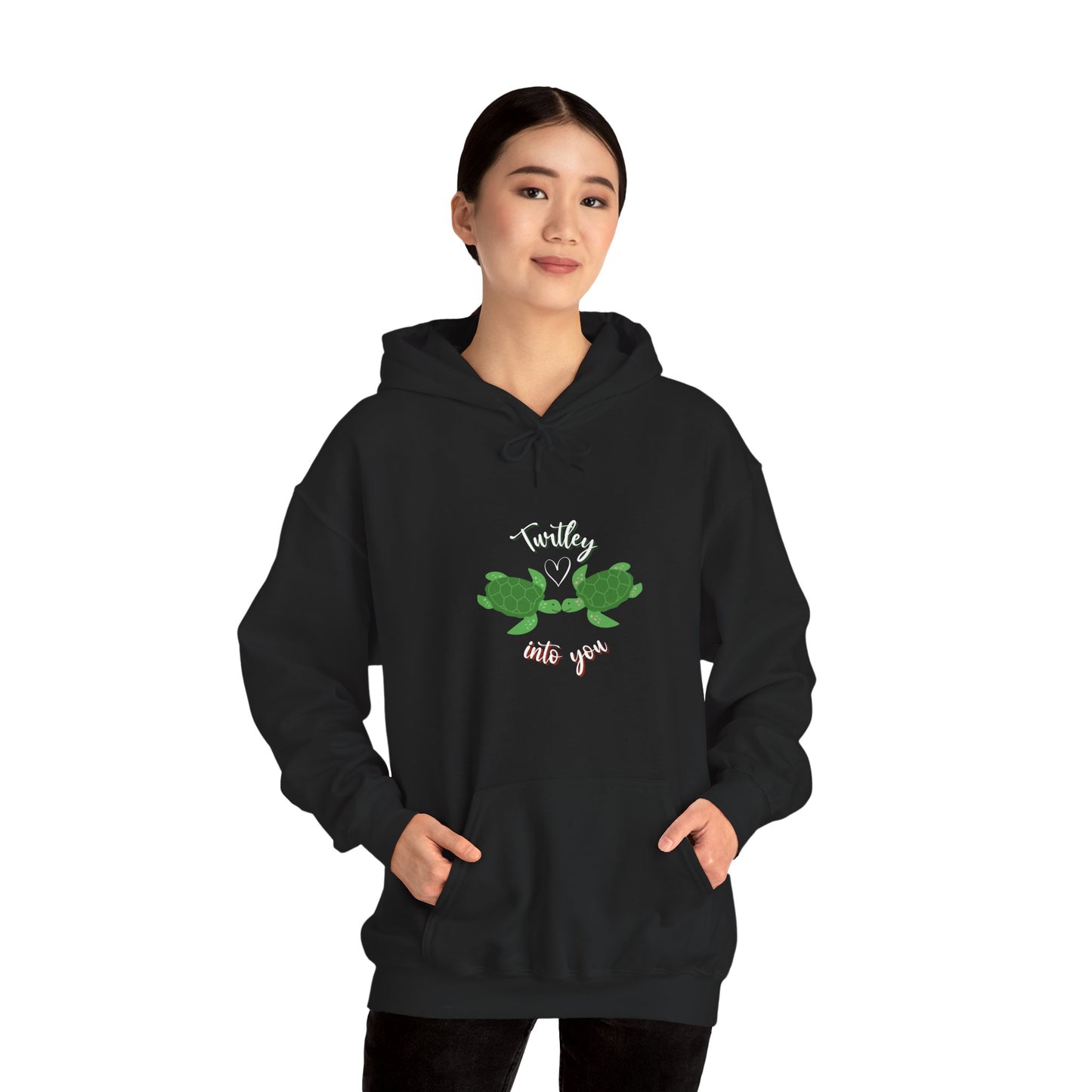 Unisex Cute Turtle Lover Turtley Into You Hooded Sweatshirt