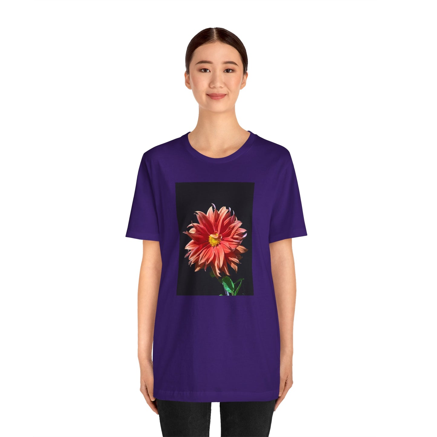 Unisex Jersey Short Sleeve Dahlia Flower T-Shirt