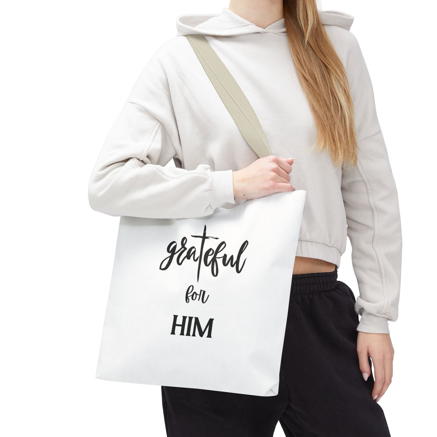 Unisex GraTeful For Him Faith Bible Study Reusable Lunch Bag Everyday Carry Tote Bag