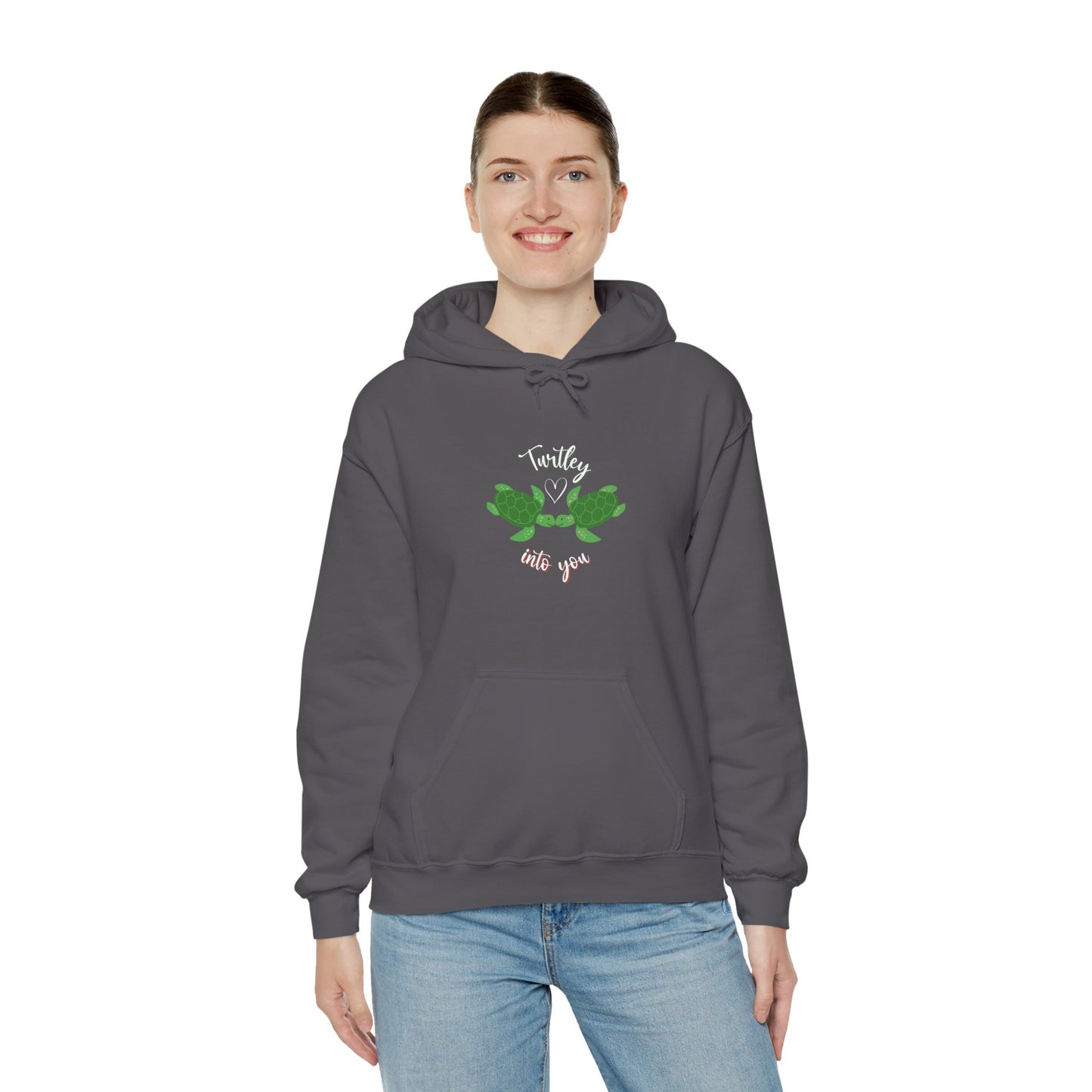 Unisex Cute Turtle Lover Turtley Into You Hooded Sweatshirt