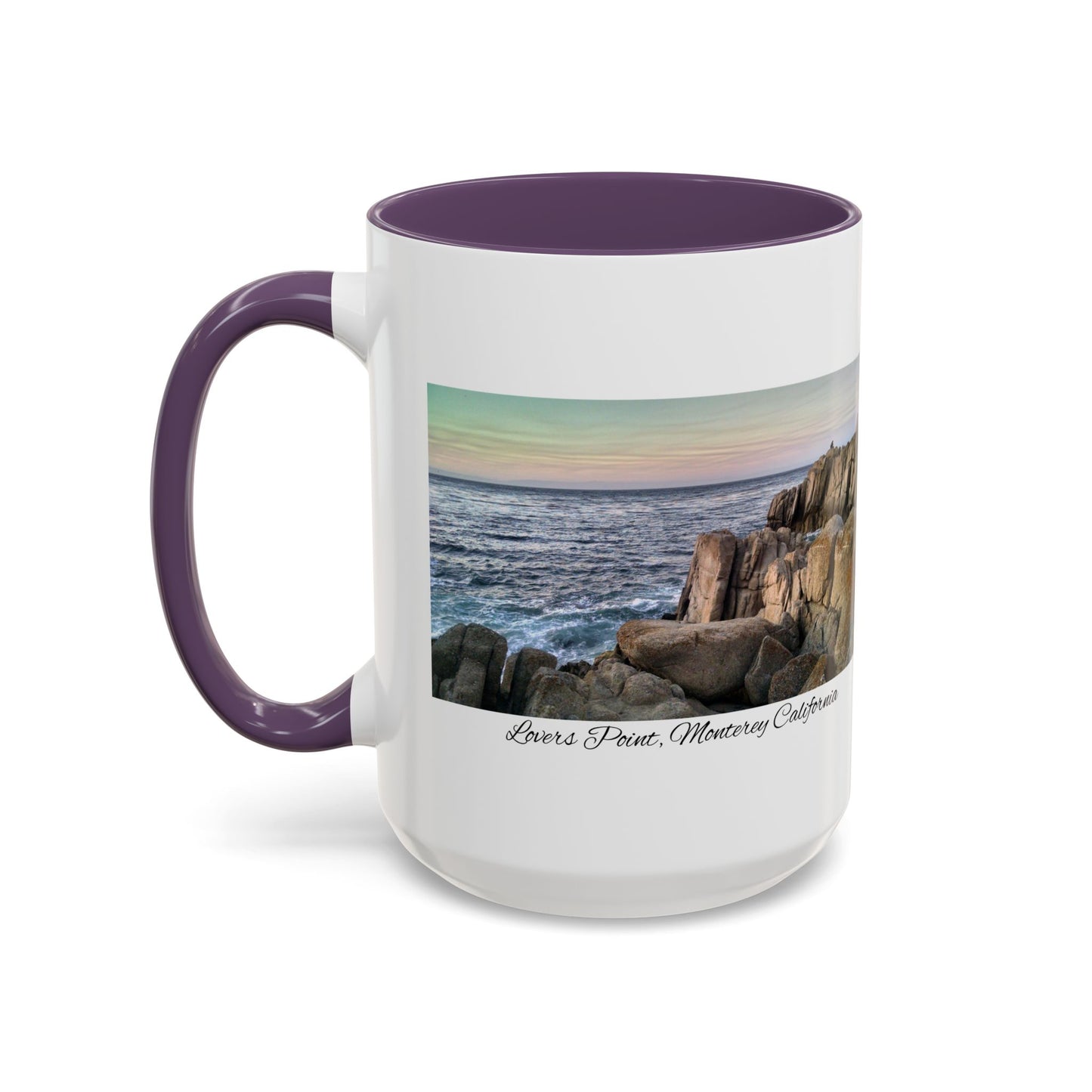 11oz/15oz Ocean View Travelers Coffee Mug Lovers Point, Monterey California San Francisco Bay Area Keepsake