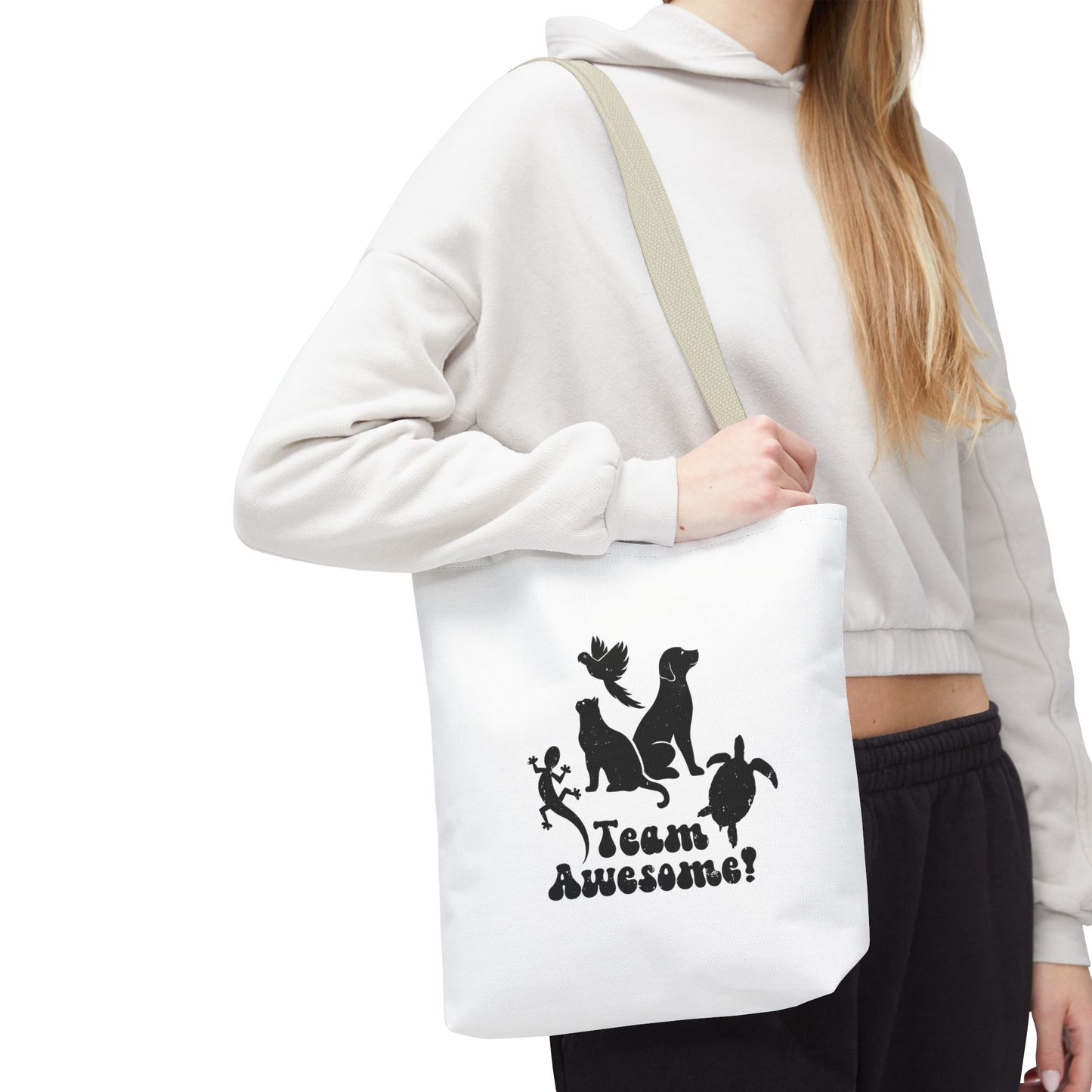 Unisex Animal Lover Lizard Cat Bird Dog Turtle Team Awesome Tote Bag