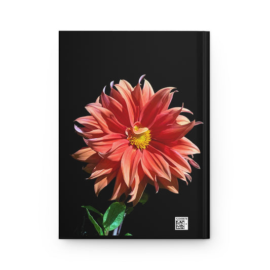 Hardcover Journal Matte Dahlia Flower