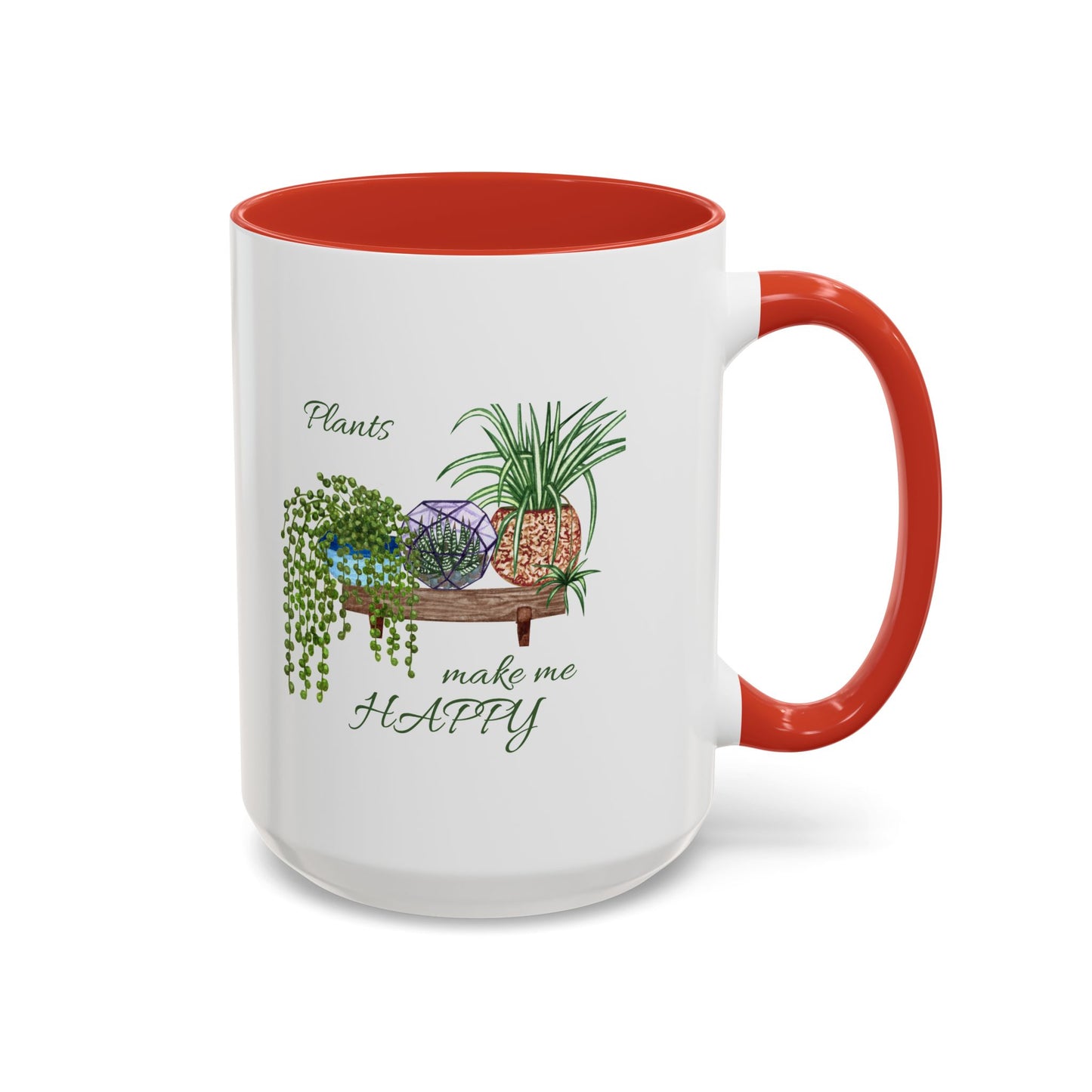 11oz/15oz Garden Themed Plants Make Me Happy Coffee Mug