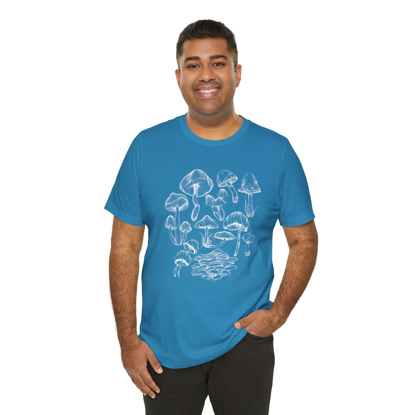 Unisex Mushroom Lover Fungi Print Toadstool T-Shirt