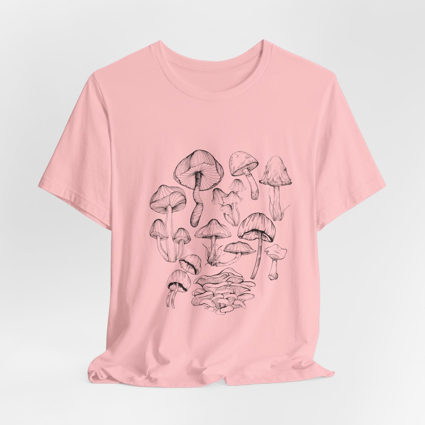 Unisex Mushroom Lover Fungi Print Toadstool T-Shirt