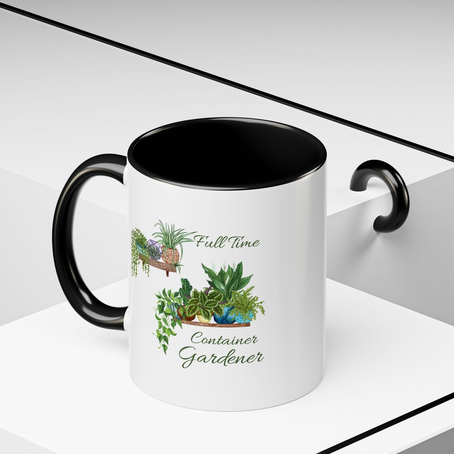 11oz/15oz Garden Themed Full Time Container Gardener Plant Parent Coffee Mug