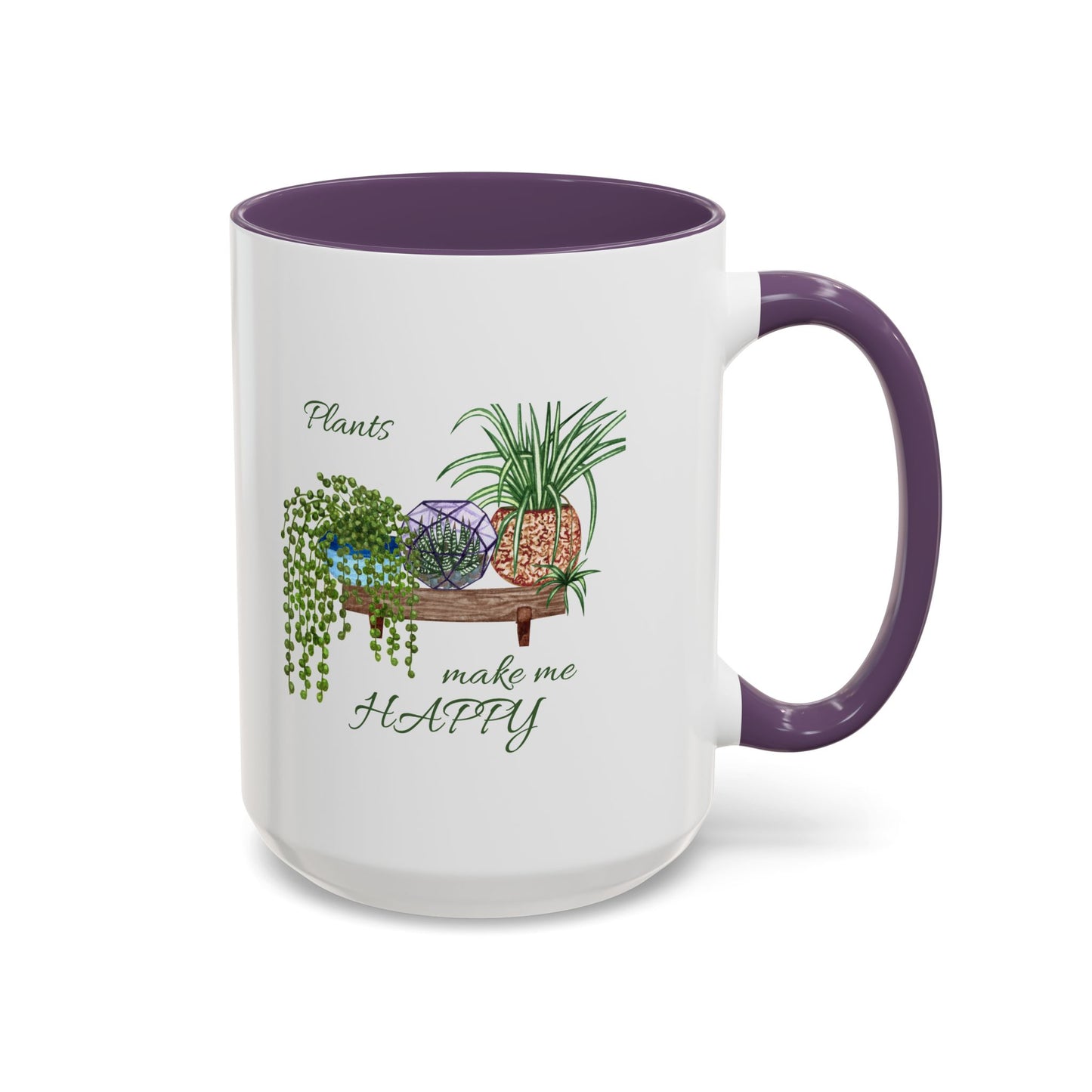 11oz/15oz Garden Themed Plants Make Me Happy Coffee Mug