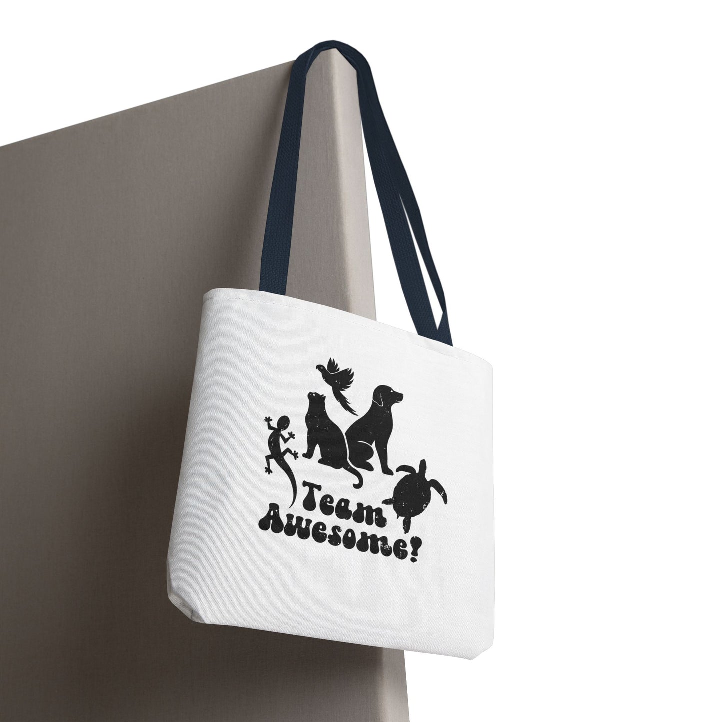 Unisex Animal Lover Lizard Cat Bird Dog Turtle Team Awesome Tote Bag