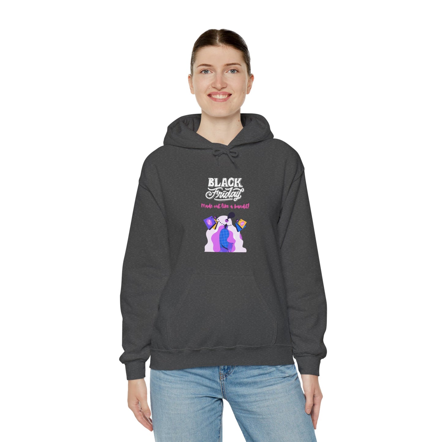 Unisex Black Friday Christmas Shopping Hooded Sweatshirt
