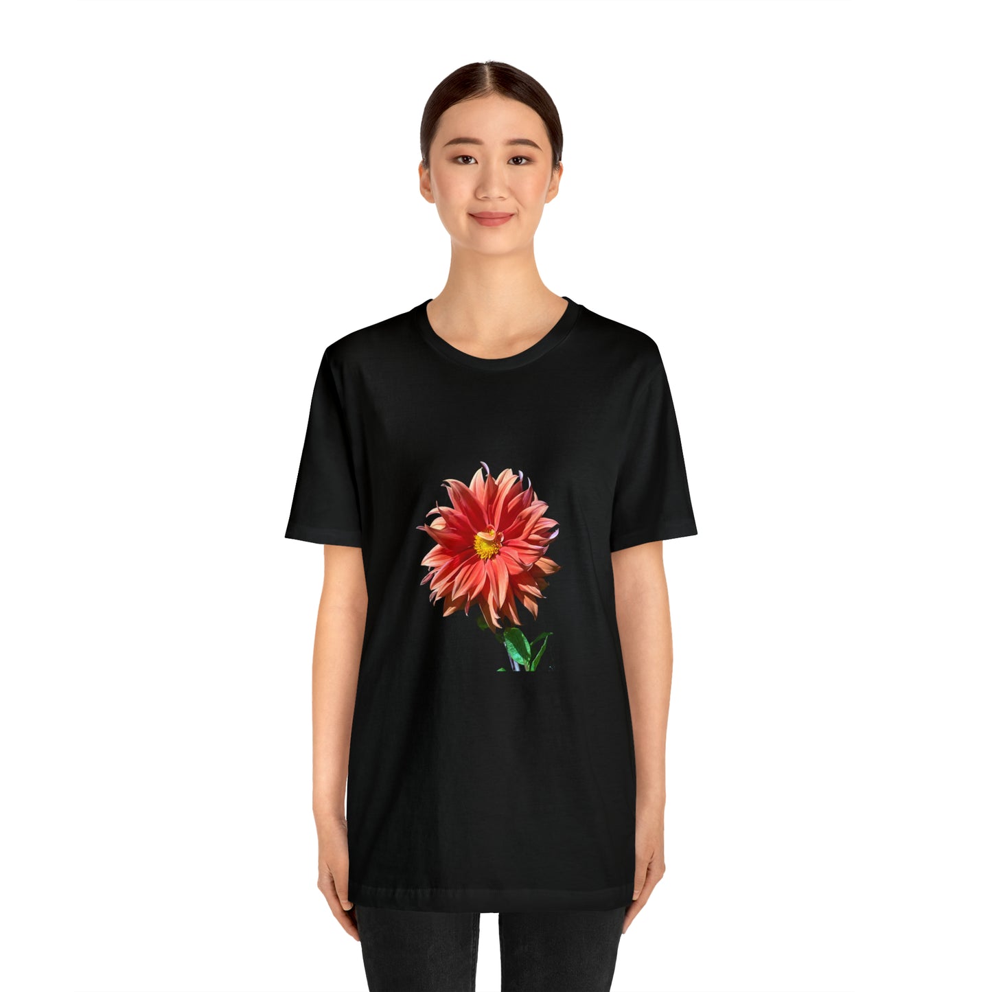 Unisex Jersey Short Sleeve Dahlia Flower T-Shirt