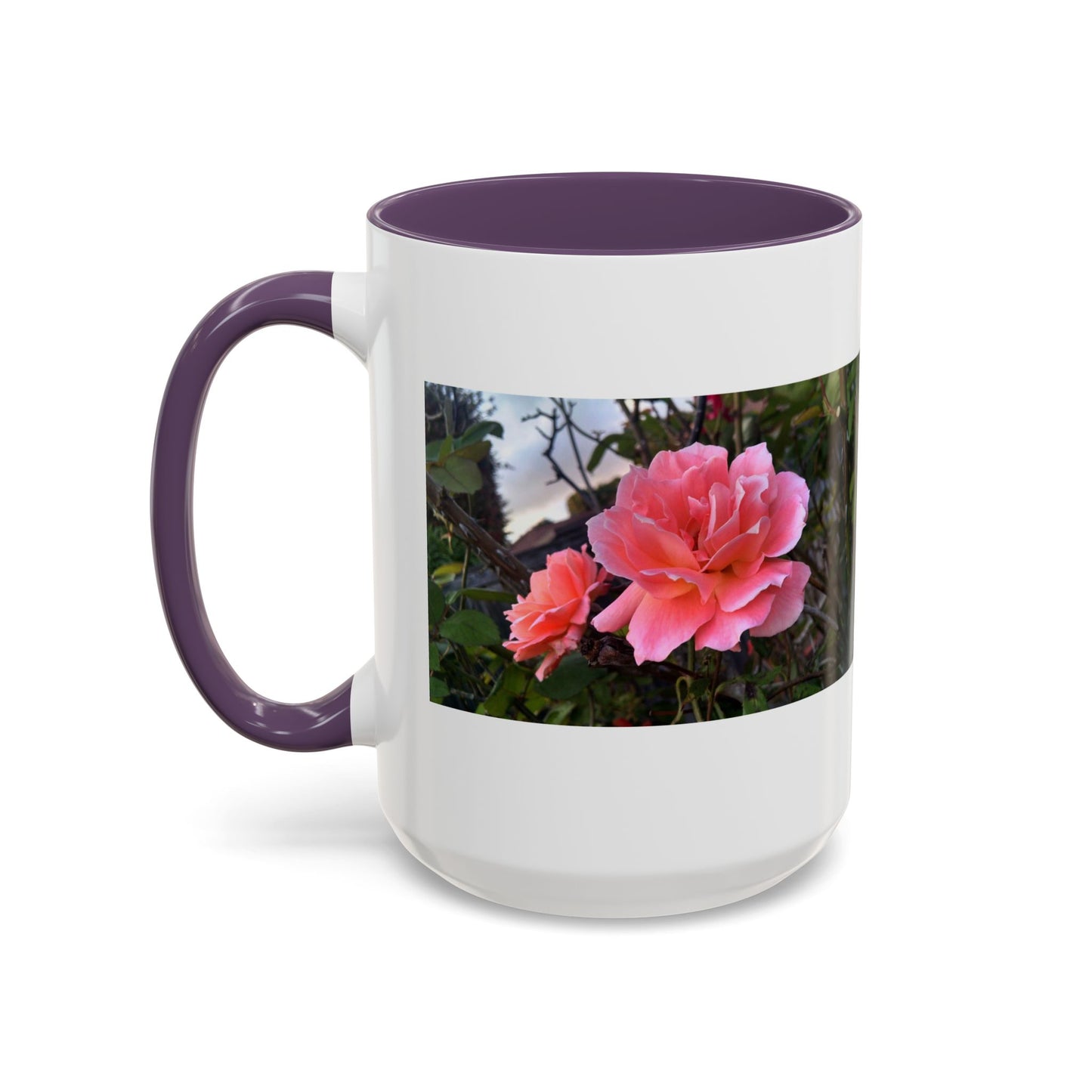 11oz/15oz Garden Themed Double Delight Rose Coffee Mug