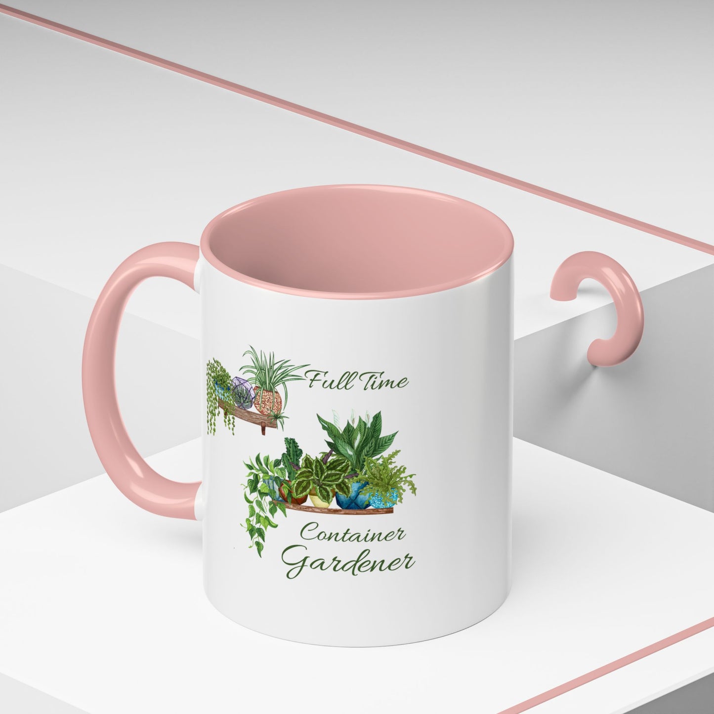 11oz/15oz Garden Themed Full Time Container Gardener Plant Parent Coffee Mug
