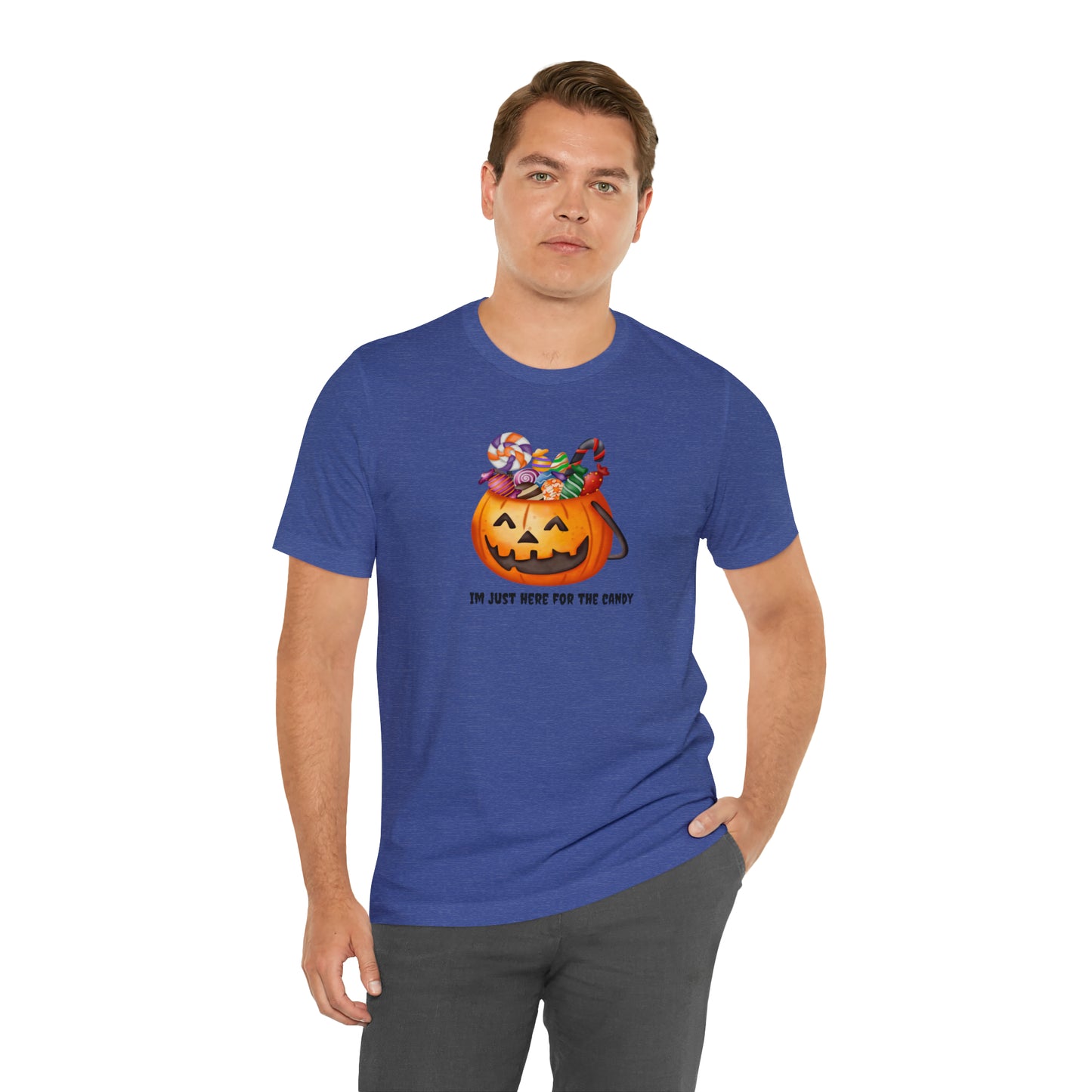 Unisex Im Just Here For The Candy Pumpkin T-Shirt