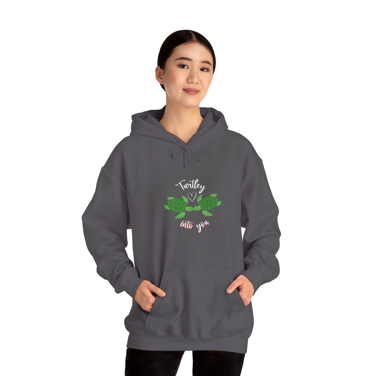 Unisex Cute Turtle Lover Turtley Into You Hooded Sweatshirt