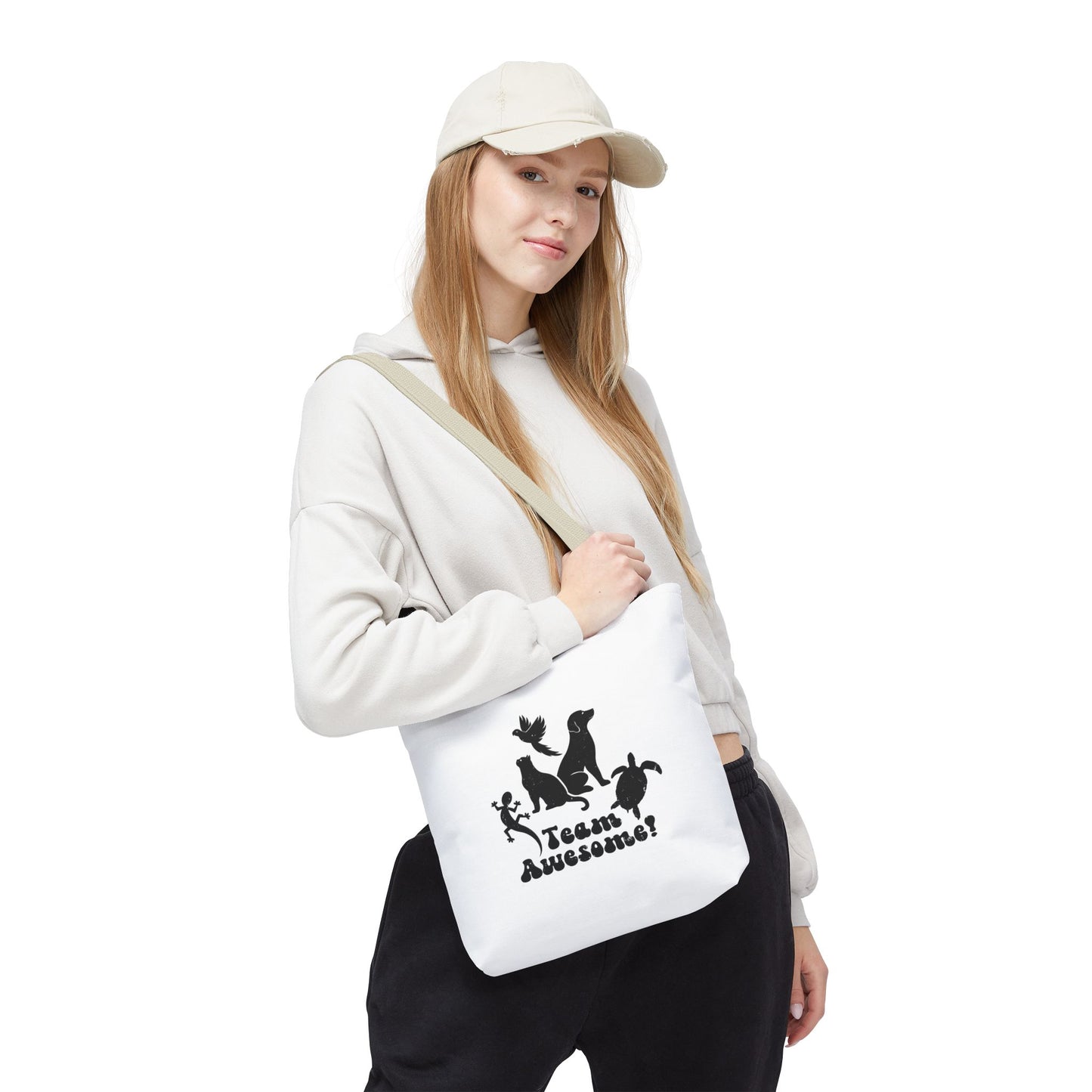 Unisex Animal Lover Lizard Cat Bird Dog Turtle Team Awesome Tote Bag
