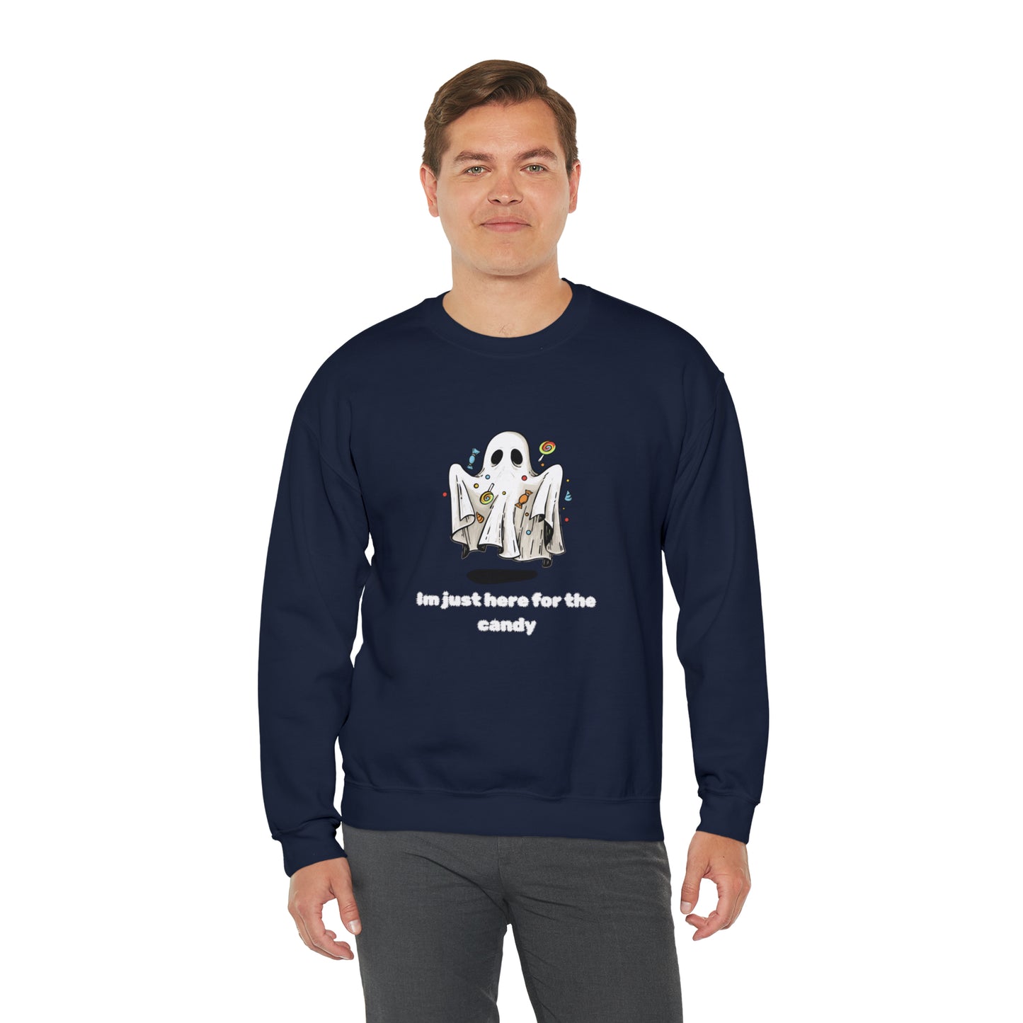 Unisex Cute Ghost Im Just Here for The Candy Sweatshirt