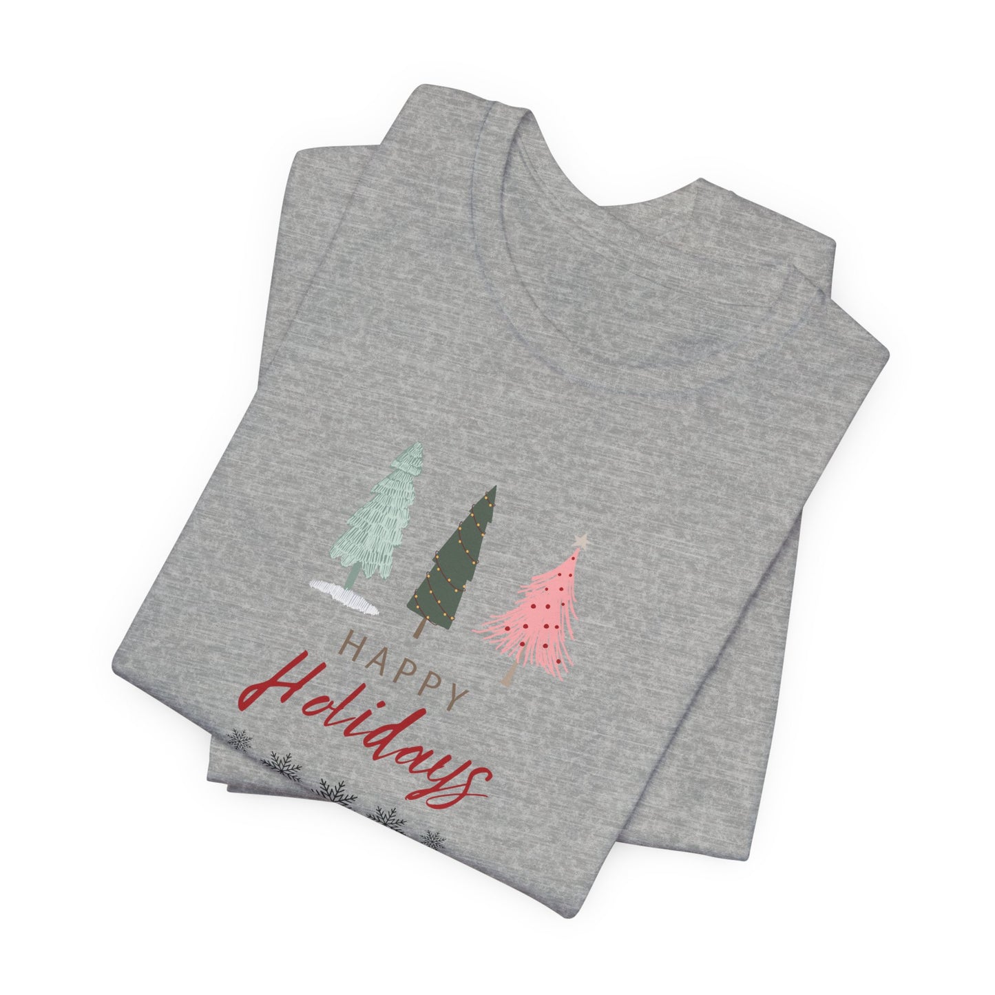 Unisex Jersey Short Sleeve Happy Holidays Seasons Greetings Fall T-Shirt