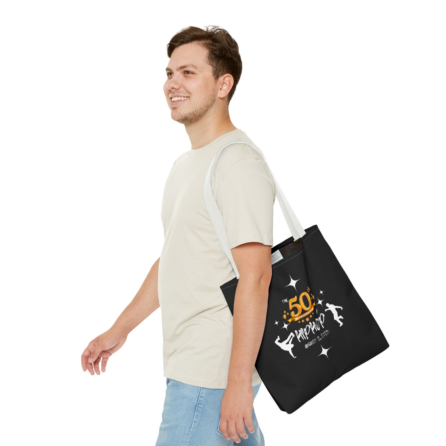 Unisex 50th Anniversary of HipHop August 11, 2023 Commemorative Tote Bag HipHop Anniversary Tote Music Fan Tote Bag Gift For DJ Music Lover