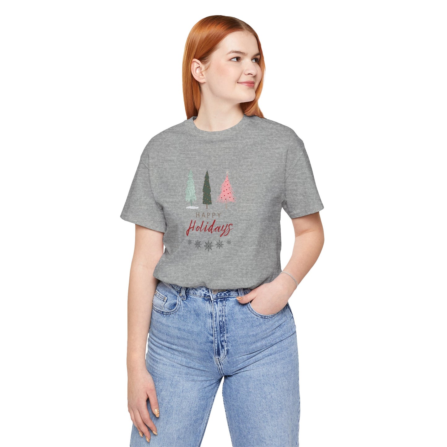 Unisex Jersey Short Sleeve Happy Holidays Seasons Greetings Fall T-Shirt