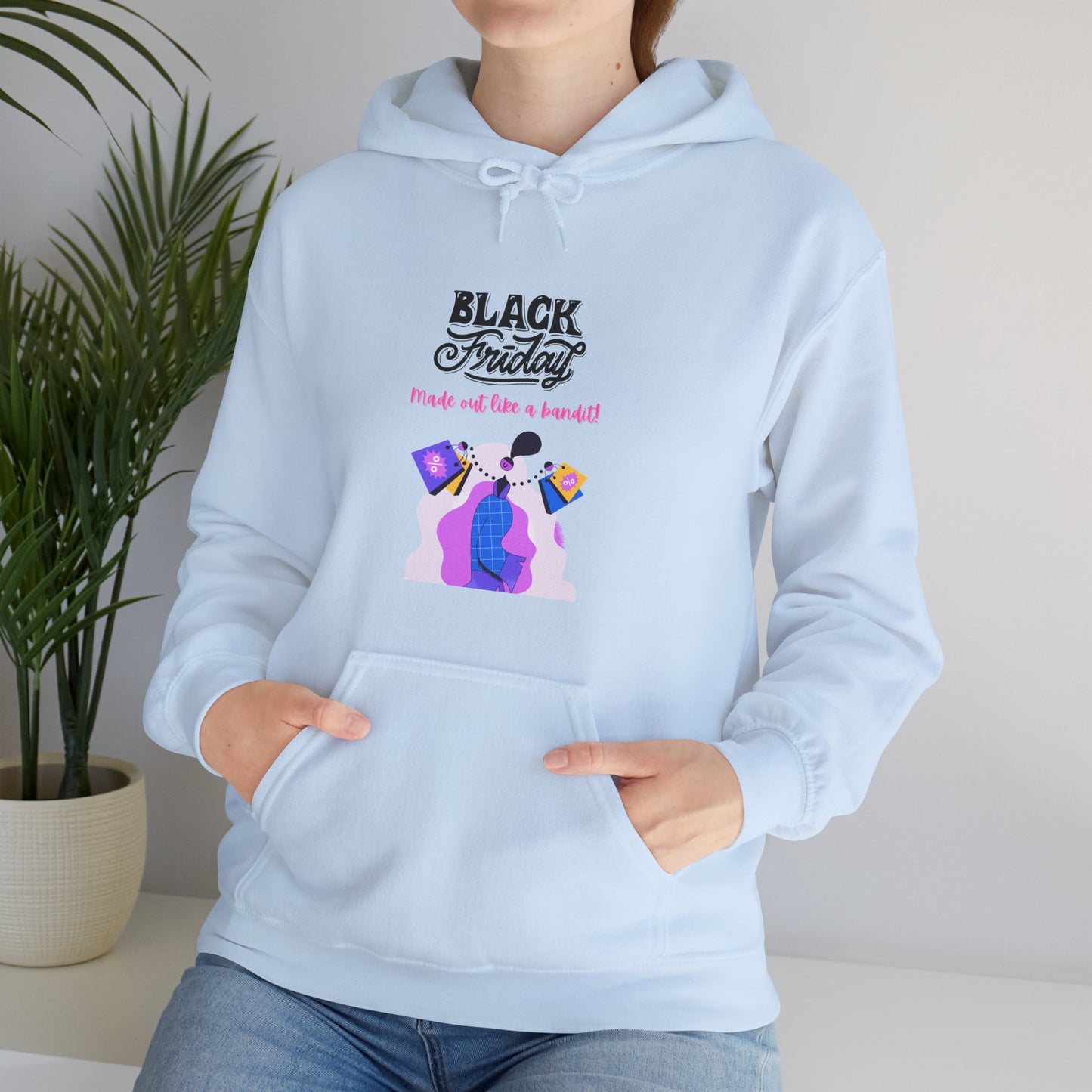 Unisex Black Friday Christmas Shopping Hooded Sweatshirt