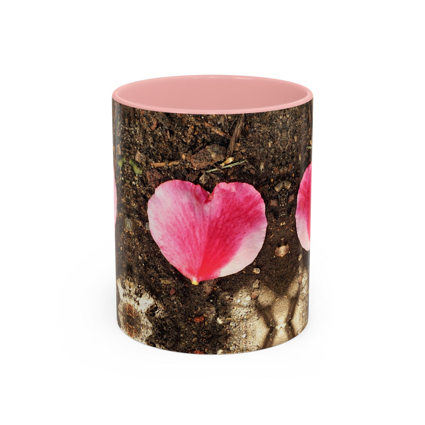 11oz/15oz Garden Themed Double Delight Heart Shaped Rose Petal Coffee Mug