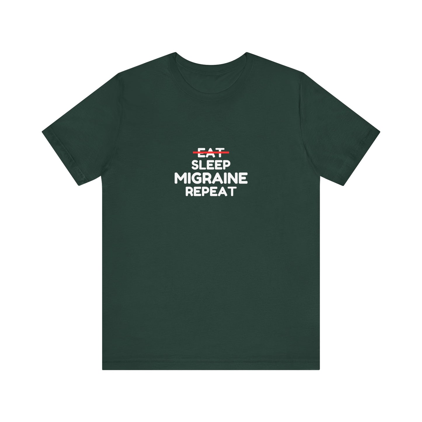Unisex Migraine Day Invisible Illness Warrior Eat Sleep Migraine Repeat Tshirt
