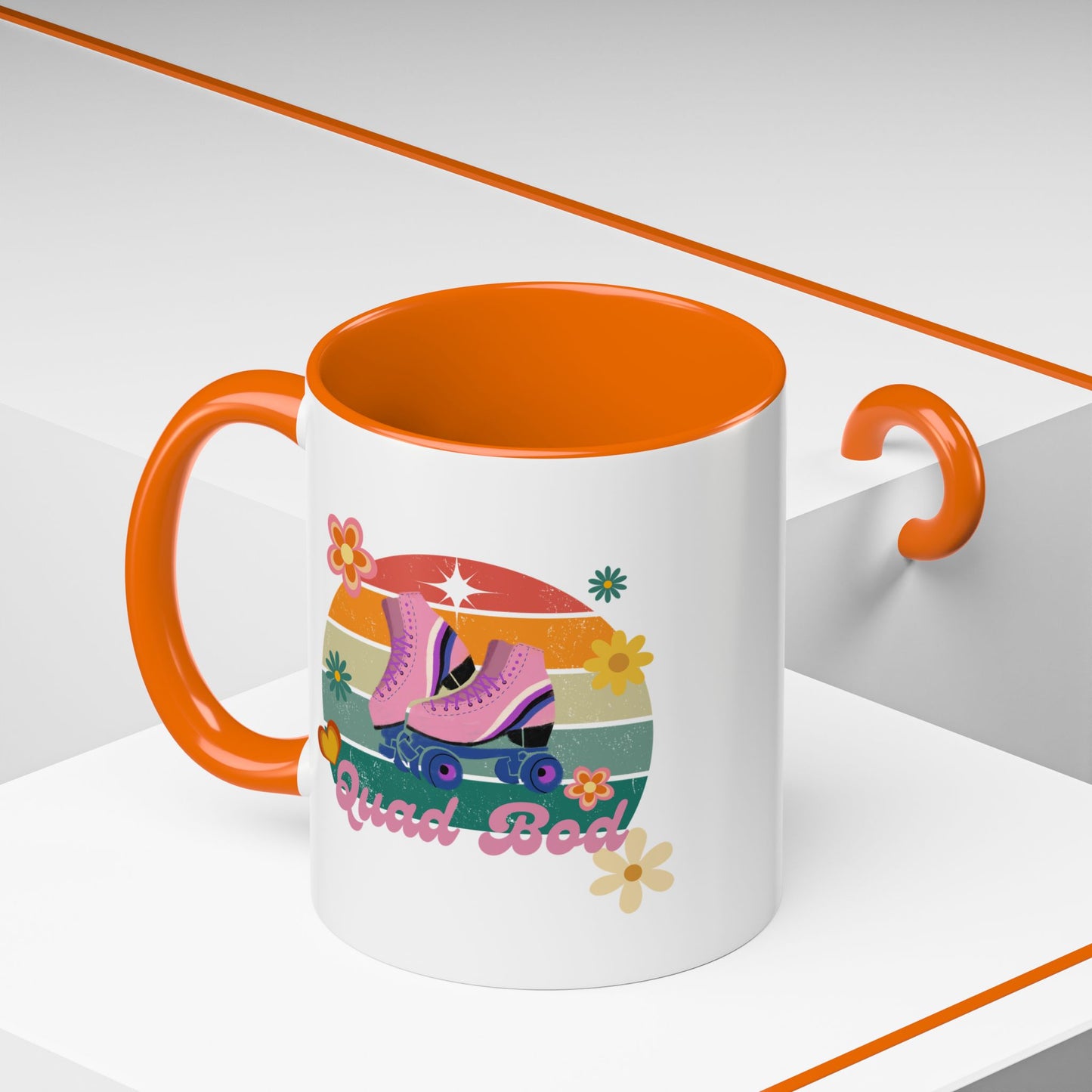 11oz/15oz Retro Vibes Roller Skate Quad Bod Coffee Mug